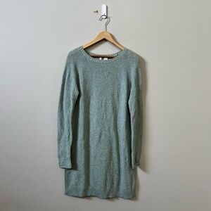 MOTH Anthropologie sage green cashmere blend side slit longline sweater